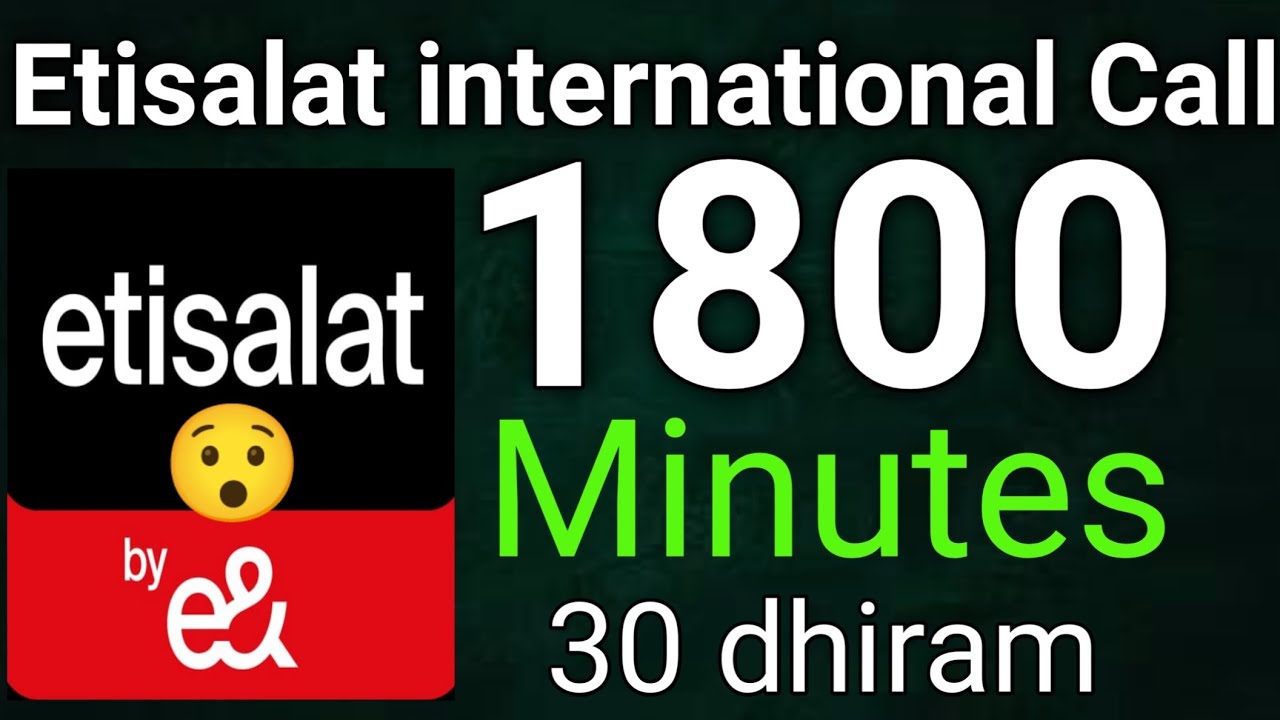 etisalat 1800 Minute international call offer Ramadan?