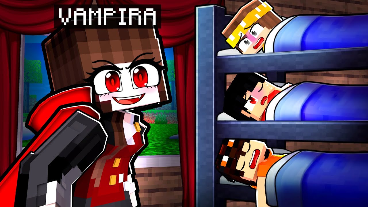 VAMPIRA na FESTA do PIJAMA só de GAROTOS no Minecraft ◂Miika▸