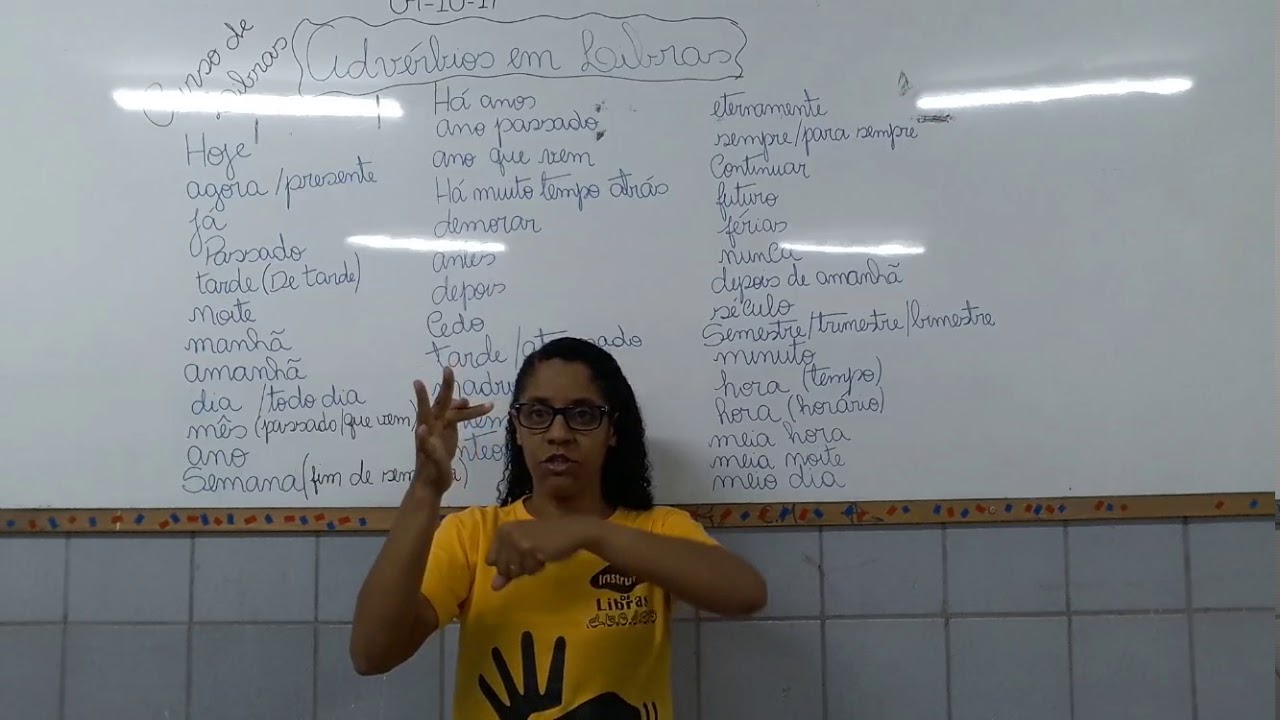 ADVÉRBIO DE TEMPO LIBRAS