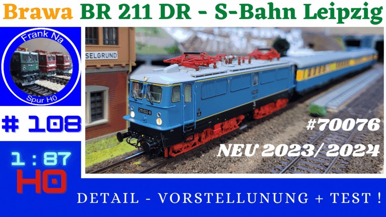 Brawa BR 211 DR - Leipziger S-Bahn #70076 Neu 2023