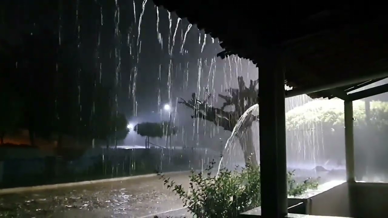 Foi uma forte chuva 