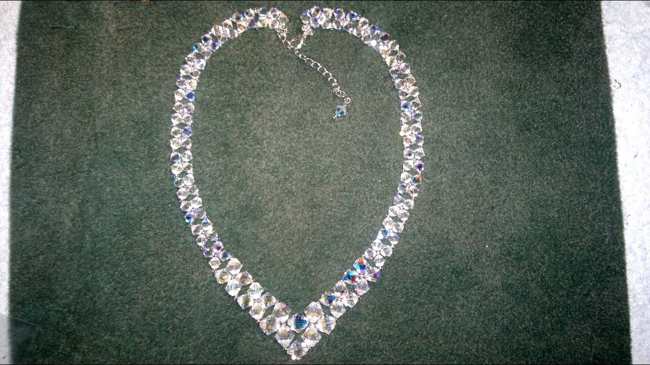 V-necklace for beginning beaders beading tutorial (video version)