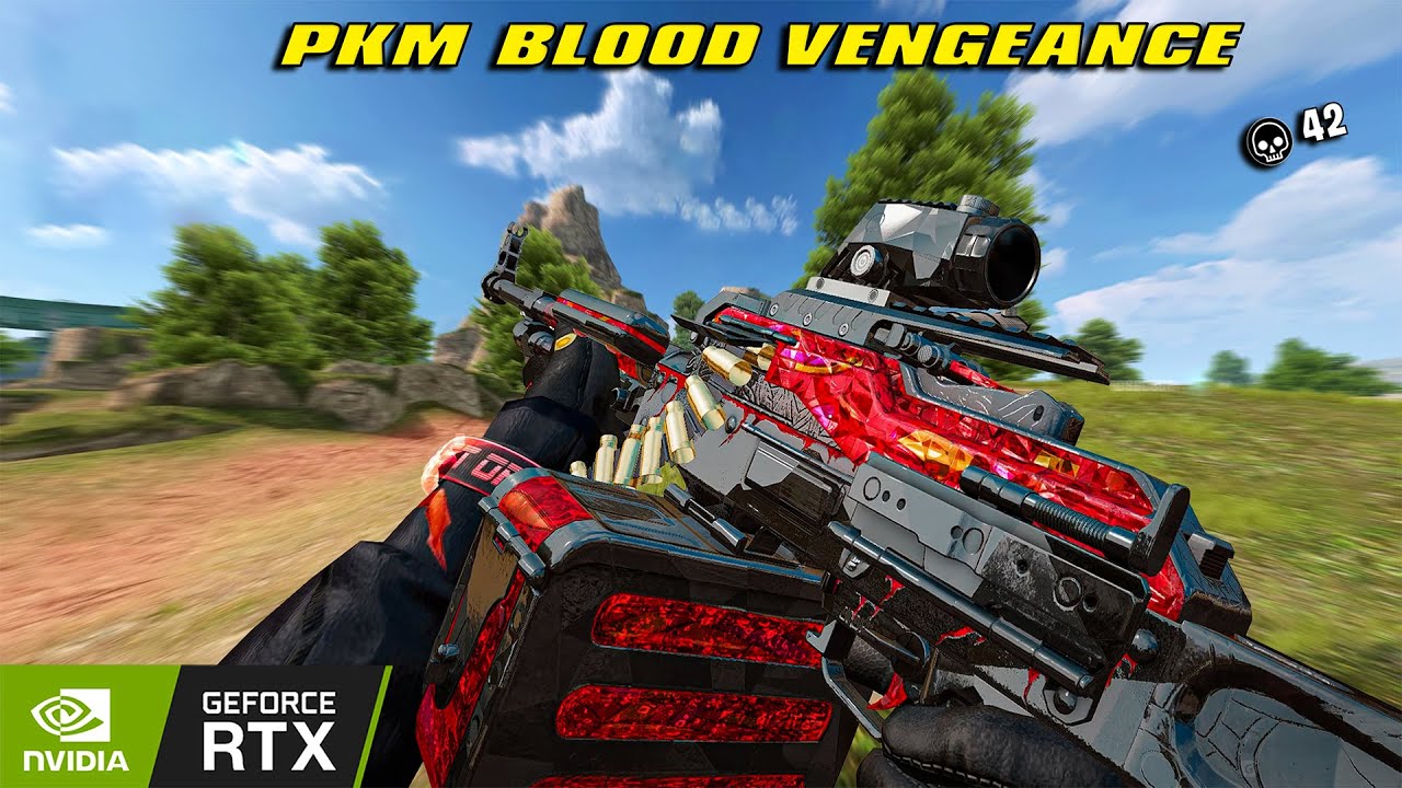 NEW SKIN PKM BLOOD VENGEANCE + UZI SCORPIUS 42 KILL 2 MATCH RANDOM SQUAD BLOOD STRIKE MAX GRAPHIC