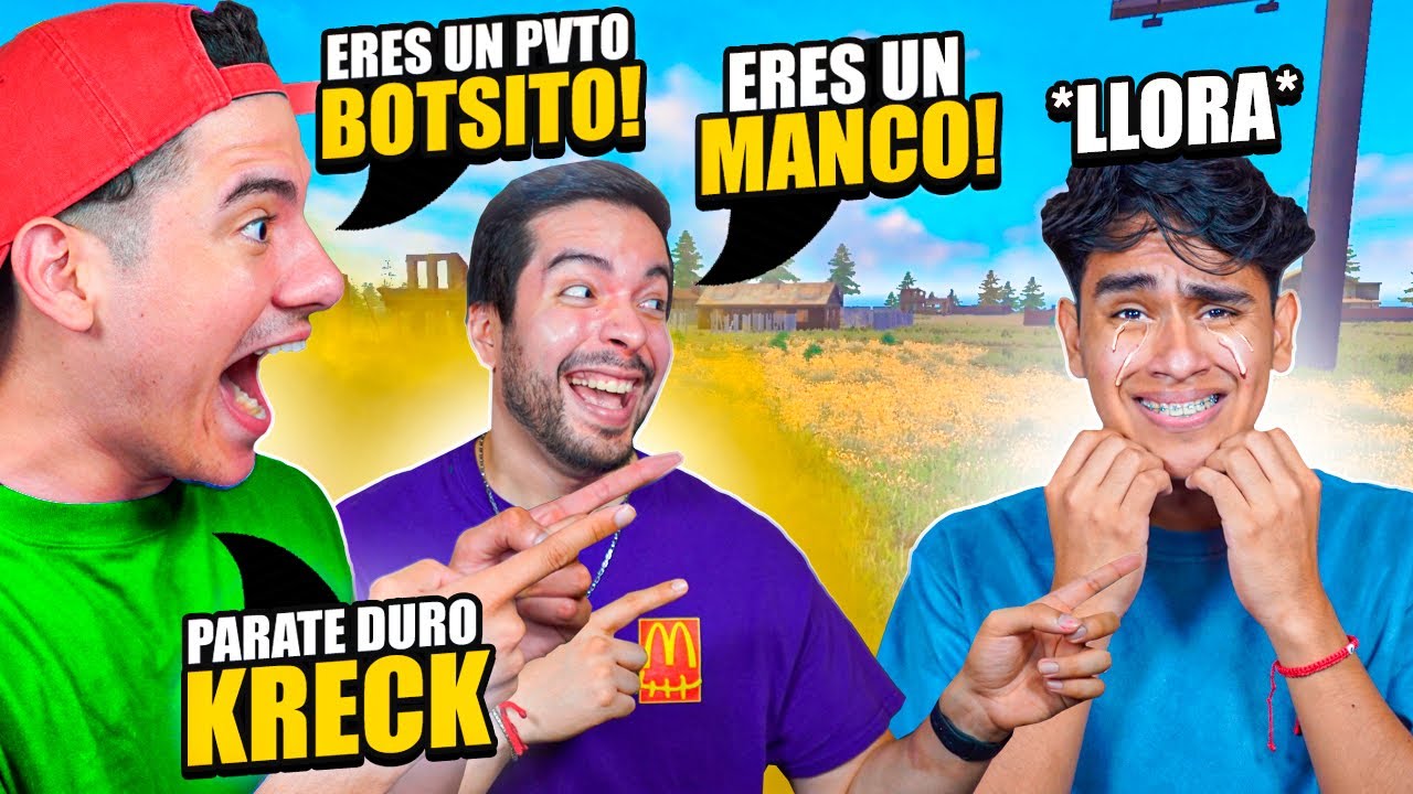 BROMA PESADA A KRECK GAMER DE QUE ES UN MANCO JUGANDO FREE FIRE *termina mal* | TheDonato