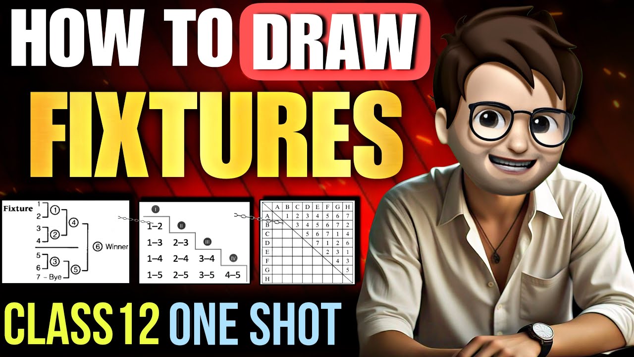 How to Draw Fixtures in Physical Education class12🔥 / How to Draw Fixtures for Quarter / One Shot