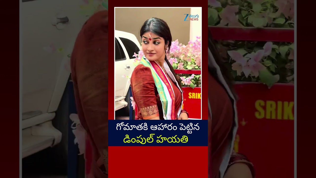 Dimple Hayathi Feeds a Cow | A Heartwarming Moment | ZEE Telugu Film News