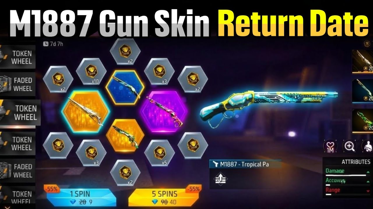 M1887 Gun Skin Return Date 2026💥😍 | Free Fire MAX