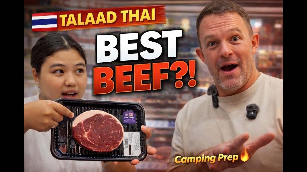 Part 1-Thailand’s BIGGEST Fresh Market 🇹🇭 | Hunting the BEST Beef for My 7-Day Camping Trip
