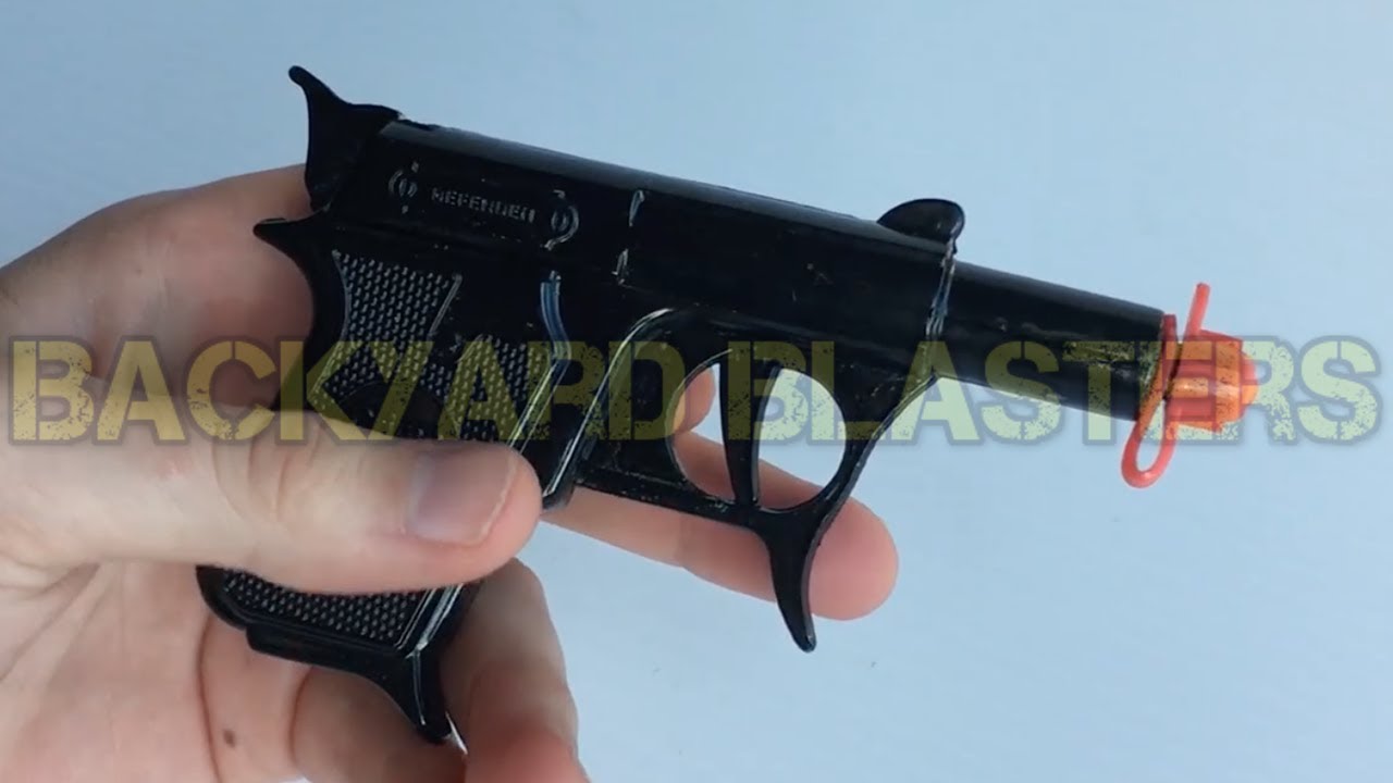 Classic Metal Die Cast Toy Gun - 3 in 1 - Spud Gun, Water Pistol and Cap gun!