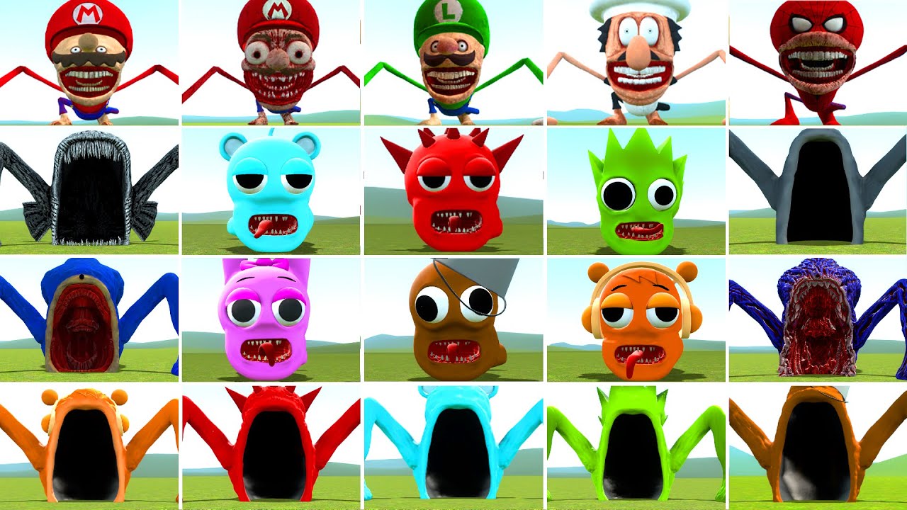 WHICH NEW ALL THE SPRUNKI TAPES HORROR FAMILY AND AND SEA EATER FAMILY IS THE STRONGEST? In GMOD!