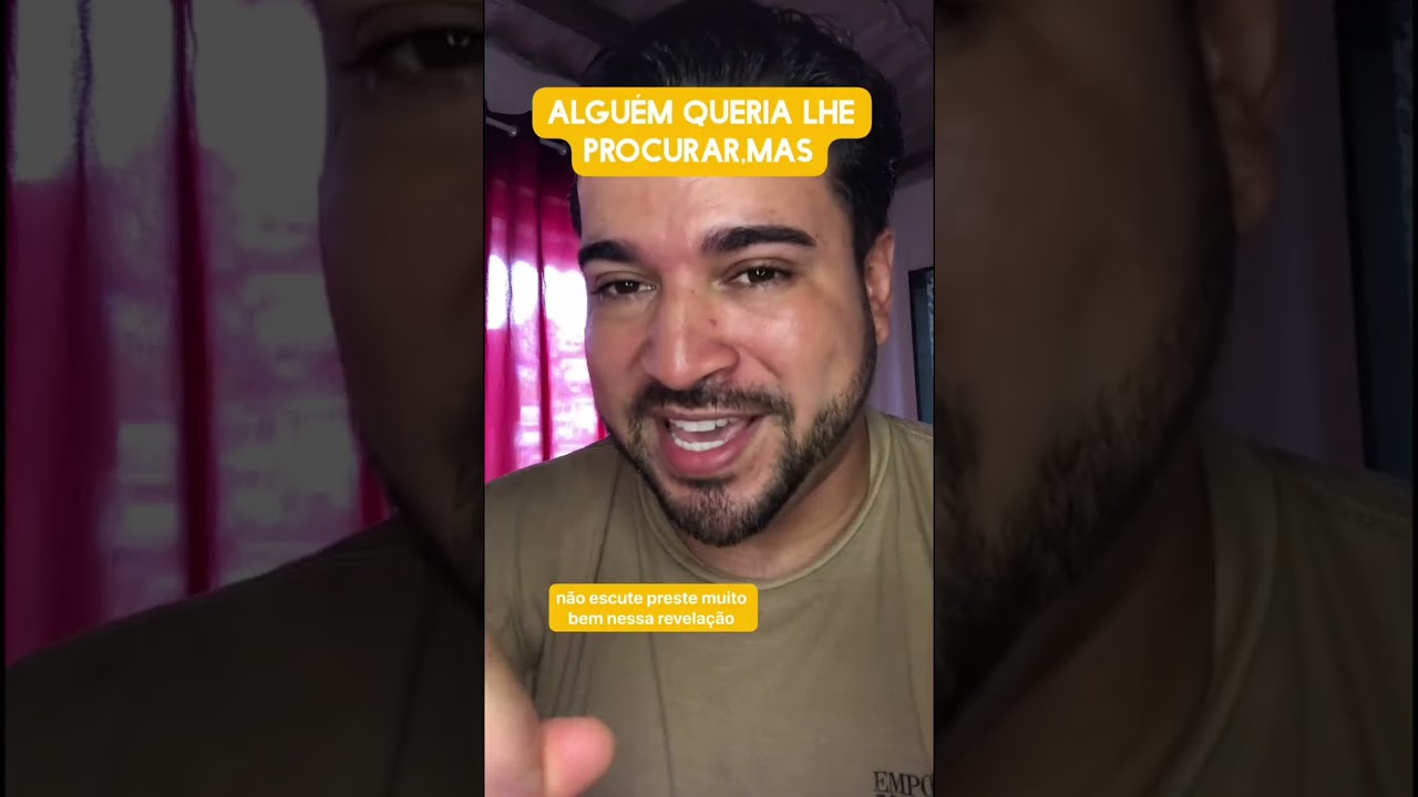Alguém queria lhe procurar,mas