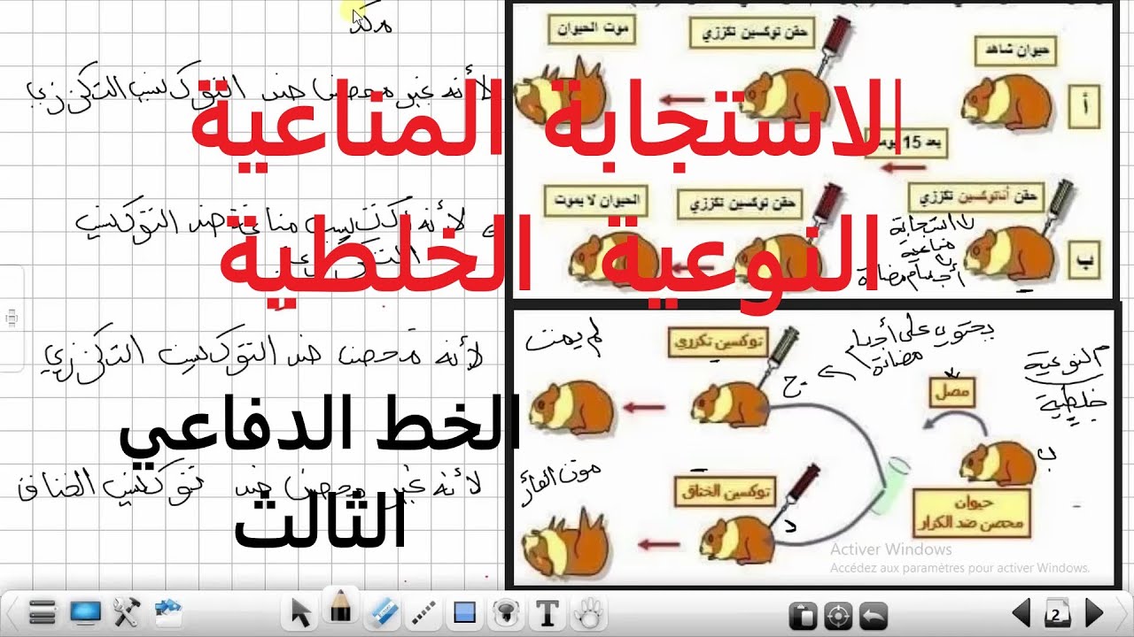 الاستجابة المناعية النوعية الخلطية  علوم طبيعية السنة الرا بعة متوسط