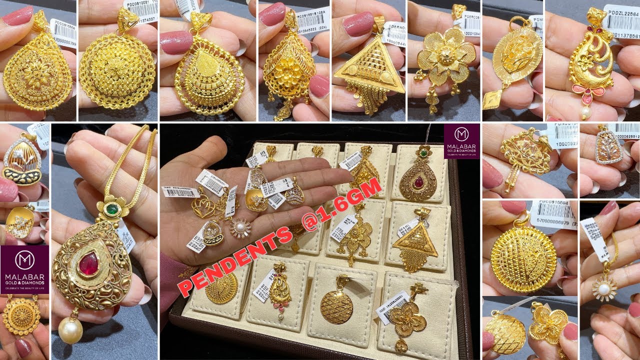 Malabar Gold Pendant Designs & Price starts @ 11000rs/- with code, price || New Gold Pendants