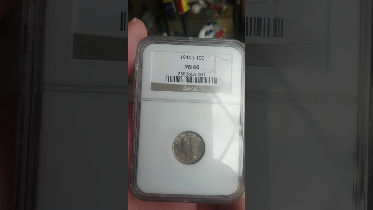 1944 S SAN FRANCISCO MS66 NGC MERCURY DIME