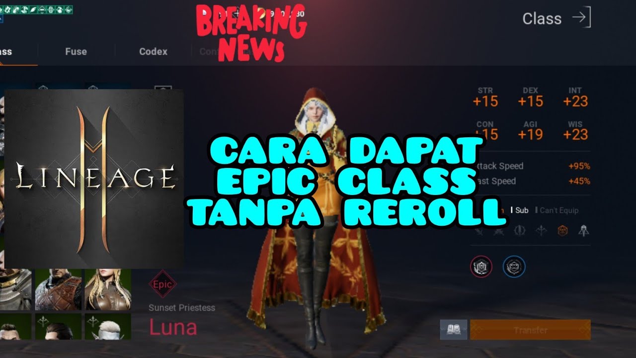 LINEAGE 2M || TRIK DAPAT EPIC CLASS TANPA REROLL || TRICK TO GET EPIC CLASS WITHOUT REROLL
