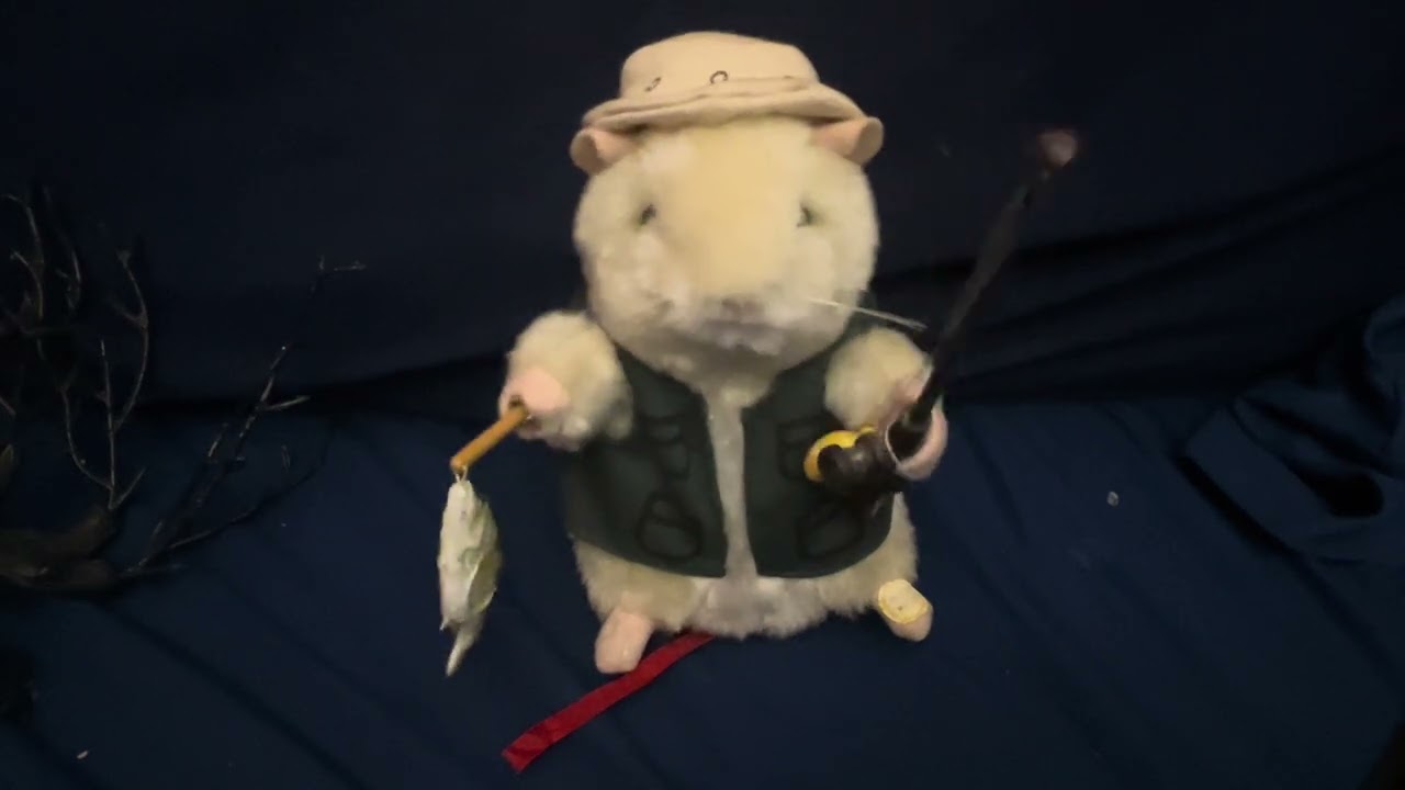 Gemmy Industries Dancing Hamster Fisherman