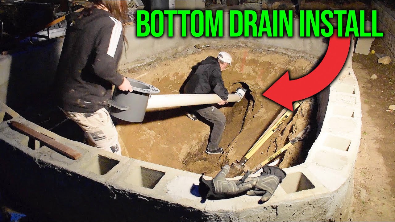 Koi Pond Bottom Drain Installation Day 1!