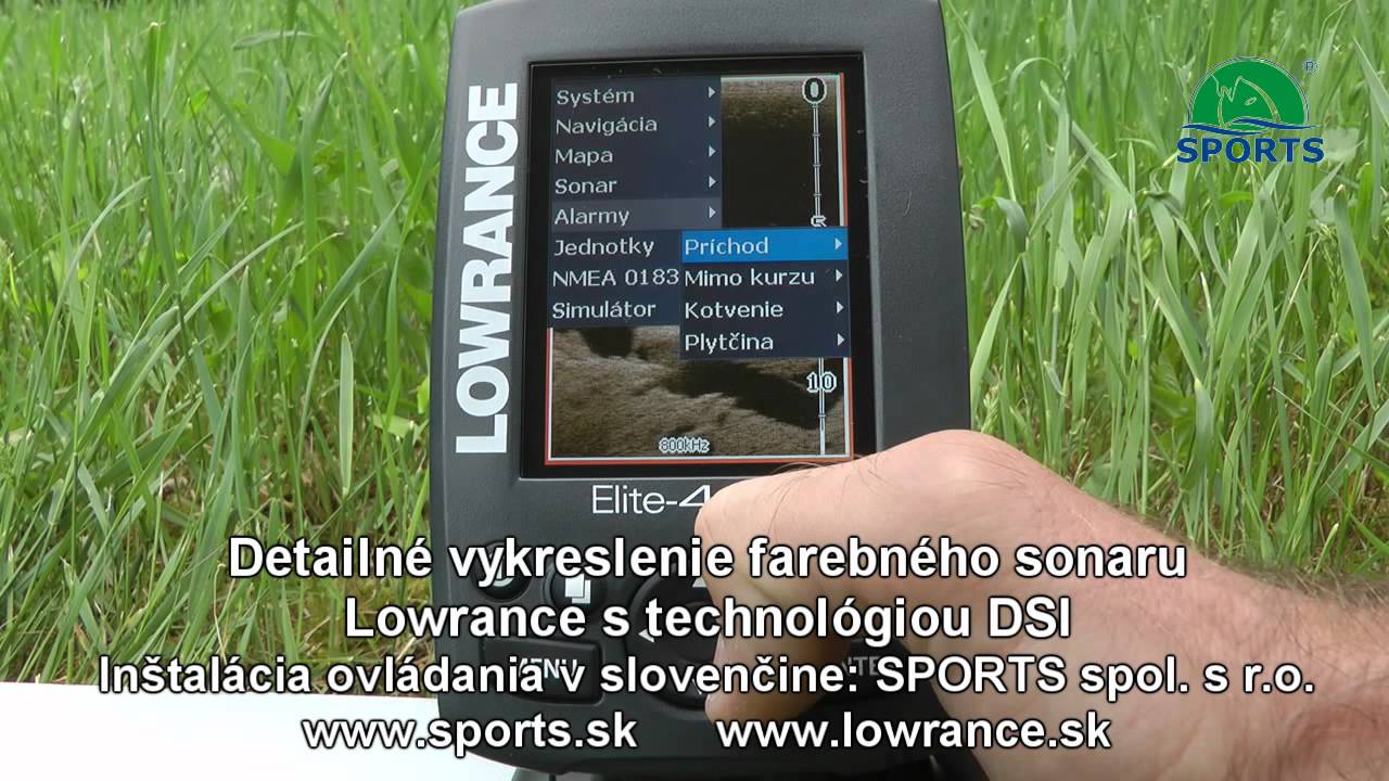 Sonar, sonary Elite 4 DSI obrazovka ovladanie viac na www.sports.sk