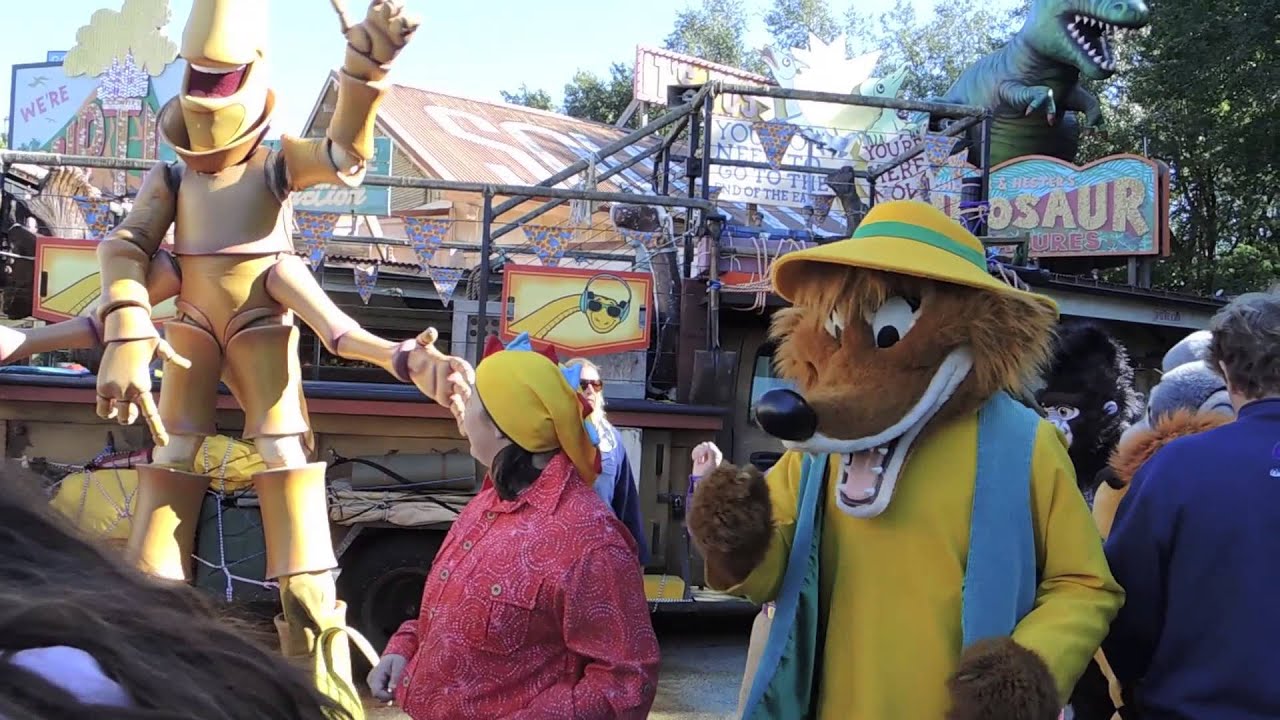 Tommy at Dance Party Dinoland Br'er Bear Fox Terk Timon Thumper Slim Animal Kingdom