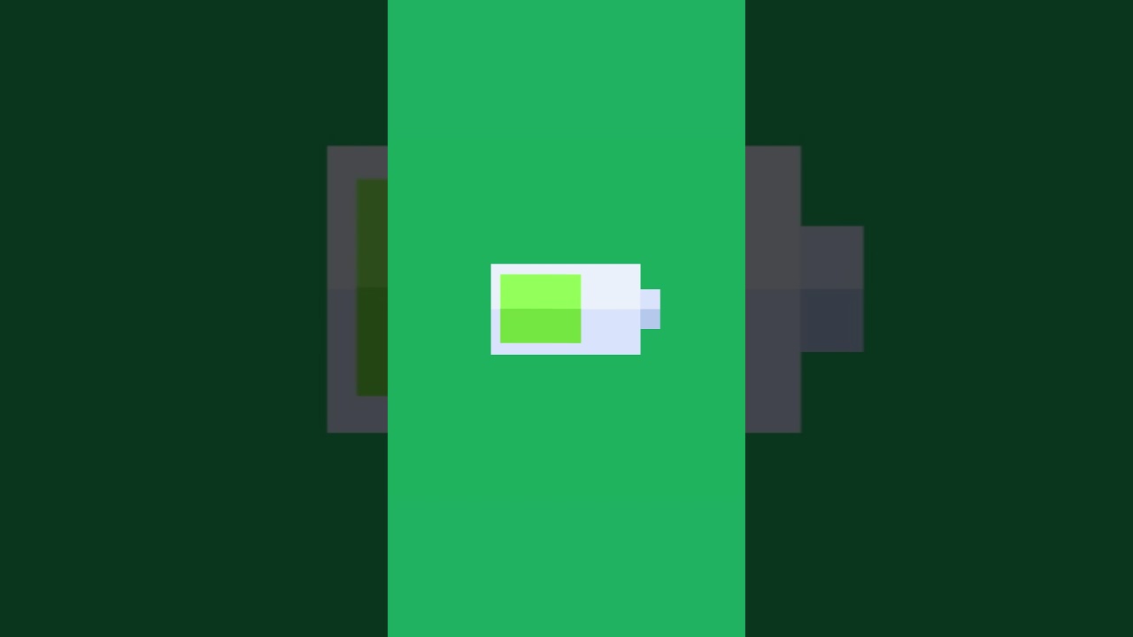 Battery charge icon green screen #humloart