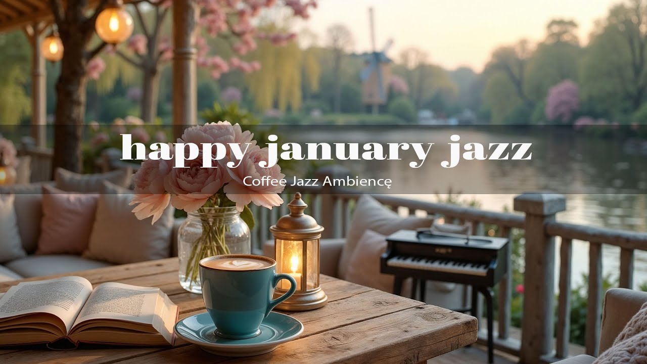 Refreshing Lakeside Jazz Cafe 🌸 Happy January Jazz & Bossa Nova Piano for Focus