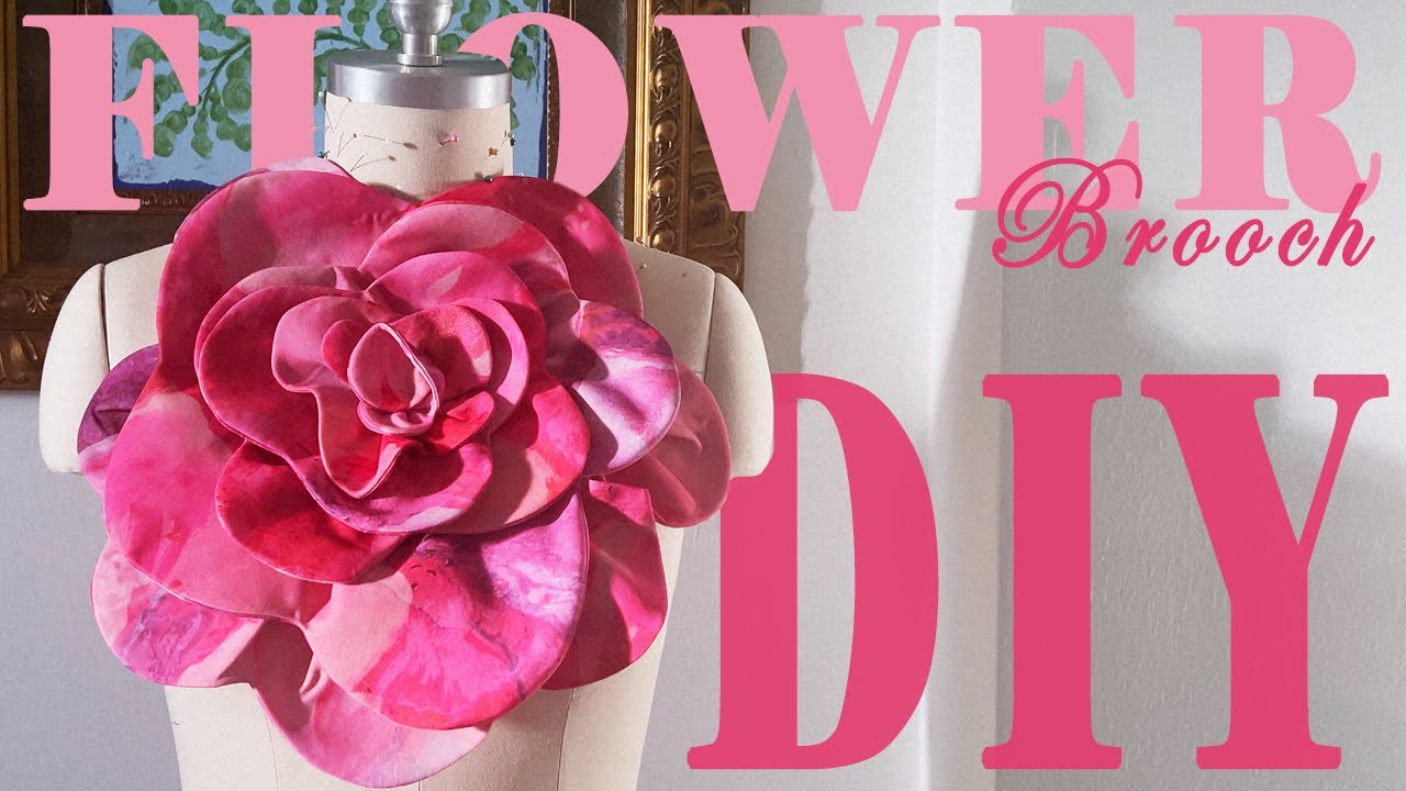 Flower Brooch | Pin DIY (How to make a fabric flower pin)