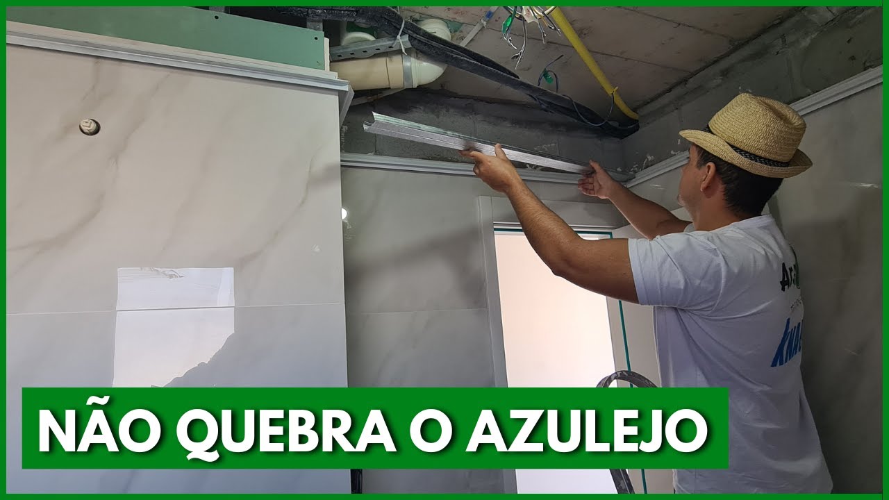 COMO FAZER UM FORRO DRYWALL EM BANHEIRO SEM QUEBRAR O AZULEJO
