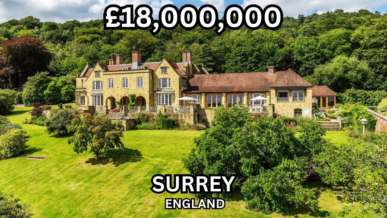 £18,000,000 Surrey Mansion Estate w Pool | England Real Estate