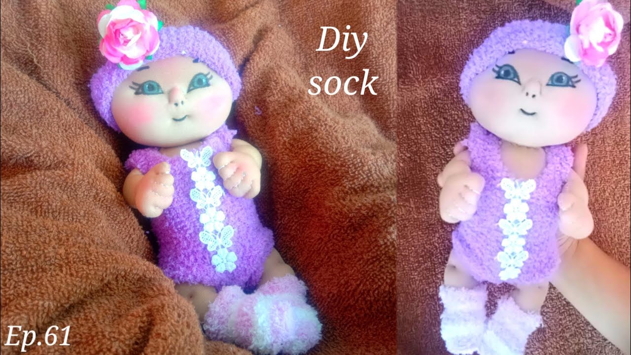 ตุ๊กตาถุงเท้าEp.61 Diy sock doll