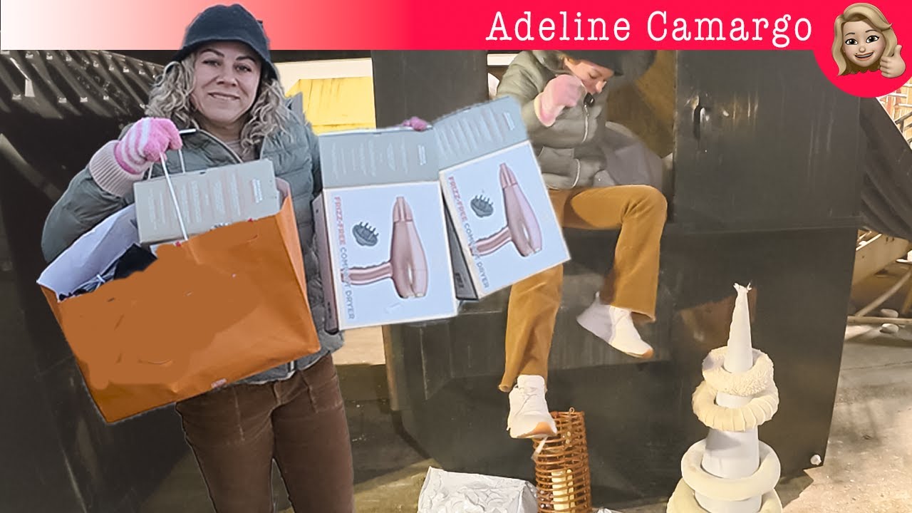 Dumpster  no frio de -10 graus enchi porta malas do carro