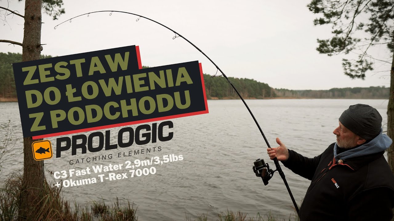 Zestaw do łowienia karpi z podchodu - Prologic C3 Fast Water i Okuma T-Rex 7000