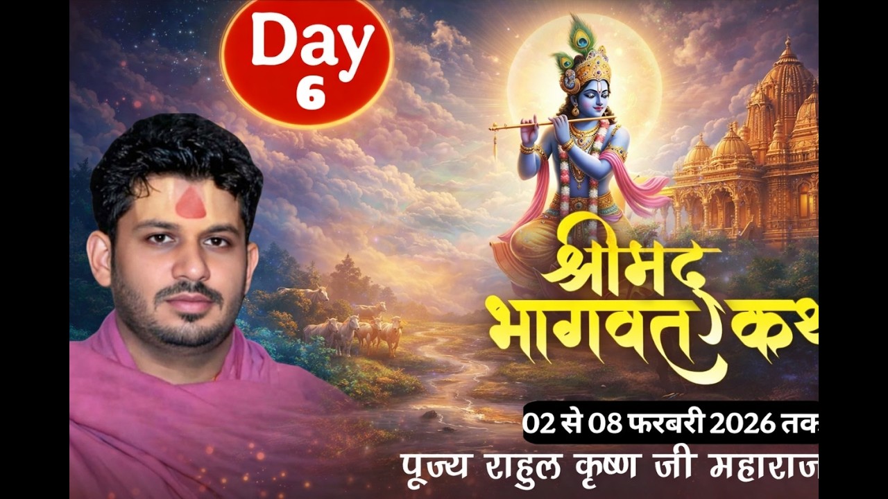 Live 🔴 06 श्रीमद् भागवत कथा. कथा स्थल ग्राम महौड़ जिला पन्ना परम् पूज्य श्री राहुल कृष्ण जी महाराज...