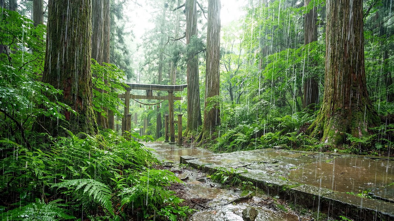 Gentle Forest Rain Sounds to Slow Down Your Thoughts - Deep Relaxation and Peaceful Sleep