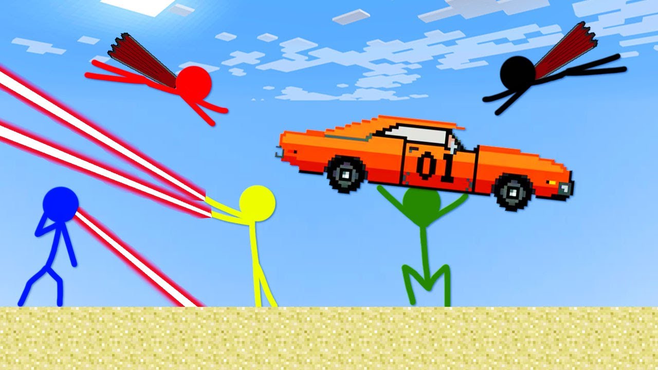 Stickman VS Minecraft: Super Power School - AVM Shorts Animation