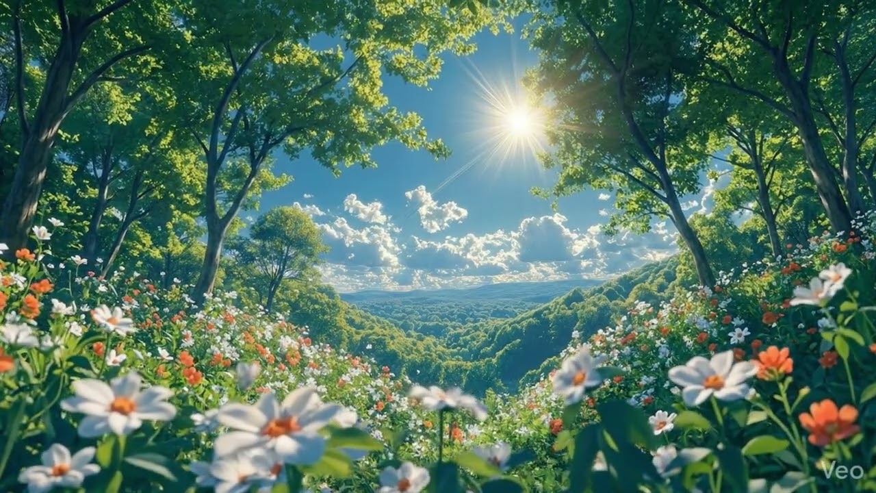 Awakening in the Flower-Filled Canopy | Young Wizard Dawn Ambience 4K  Soothing Fantasy Music No Ad