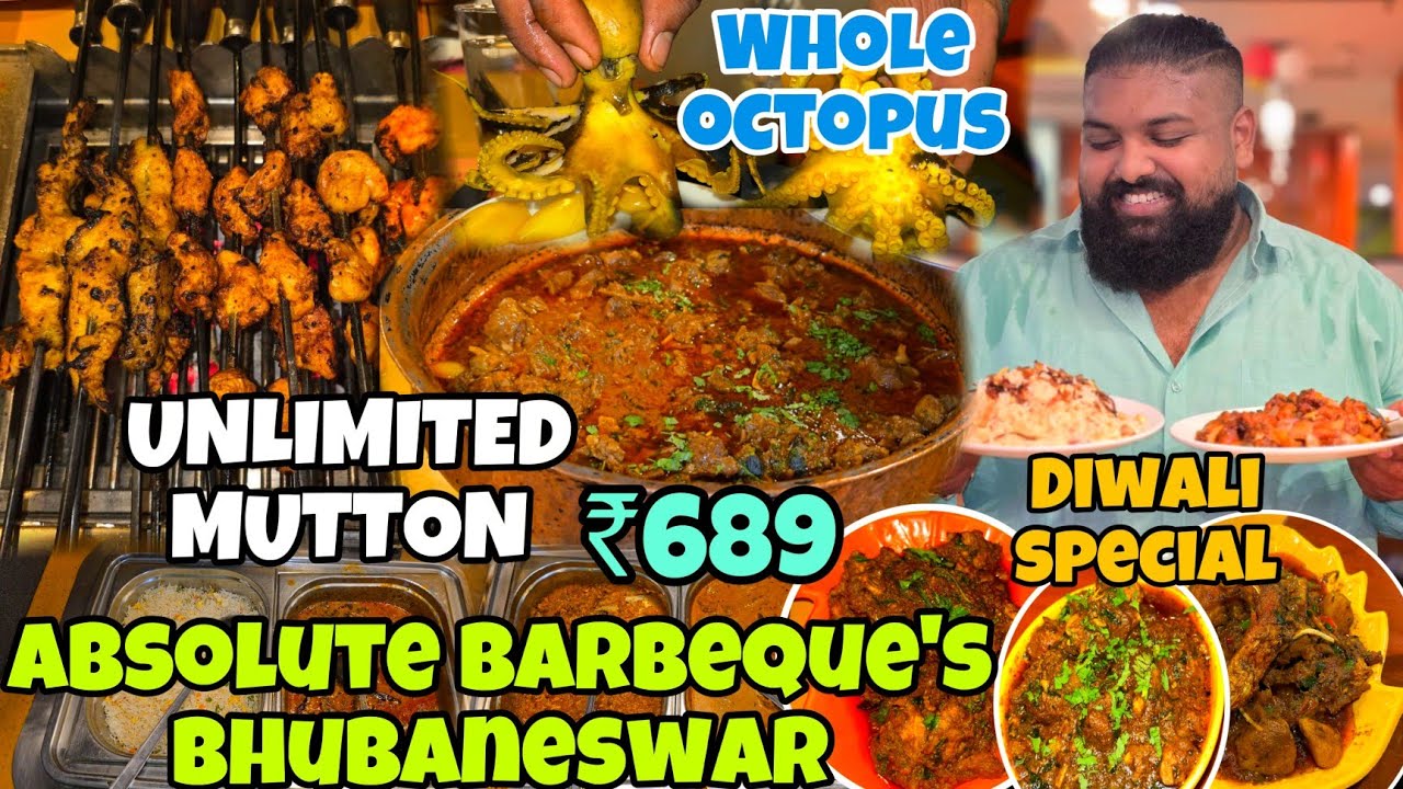 Unlimited Mutton Plus Unlimited Buffet ₹689 Only // Diwali Special / Absolute Barbeques Bhubaneswar