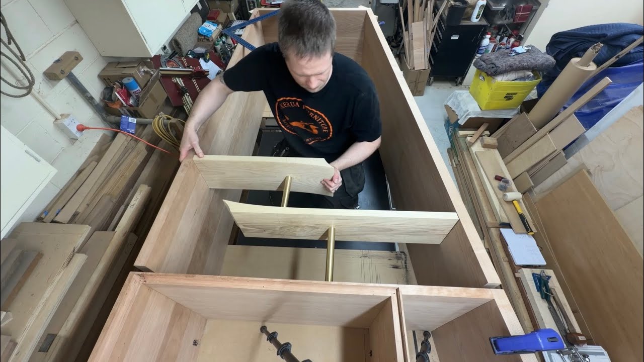 Building a Japanese Whiskey Cabinet from Solid Cherry - Part 17: Fitting the shaped shelves & Brass