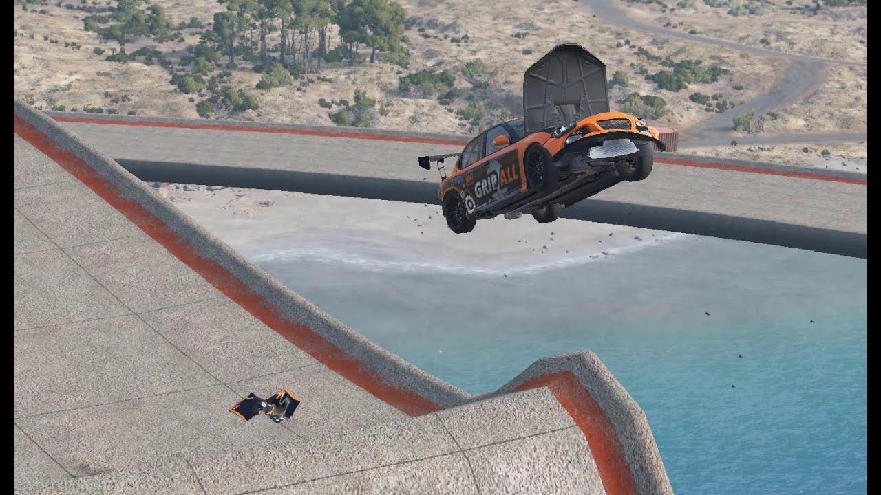 flying car over the slope