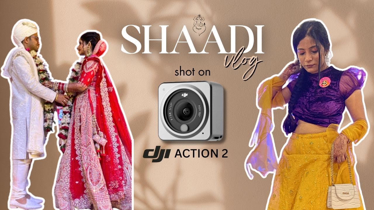 Indian Wedding VLOG on DJI Action 2 😱✨ || Testing Video Quality of Action 2 #dji #djiaction2