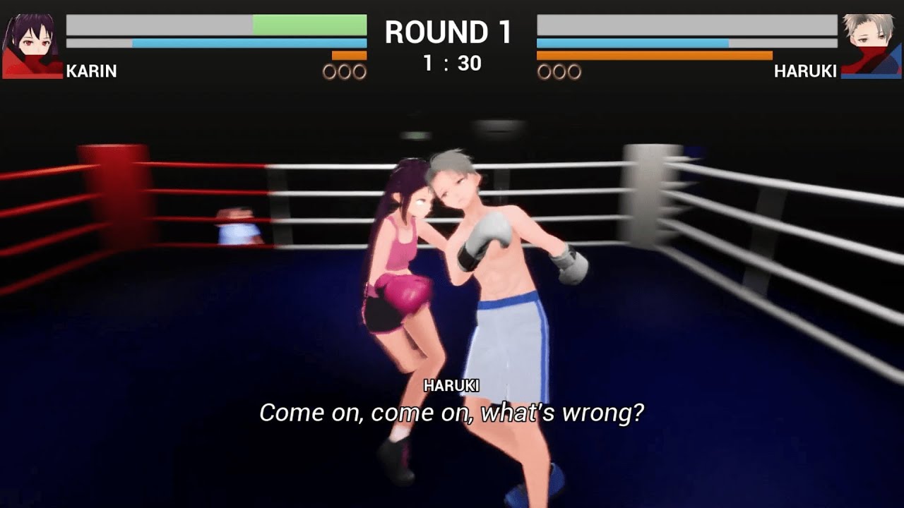 GuiltyLovingBoxing  karin vs haruki