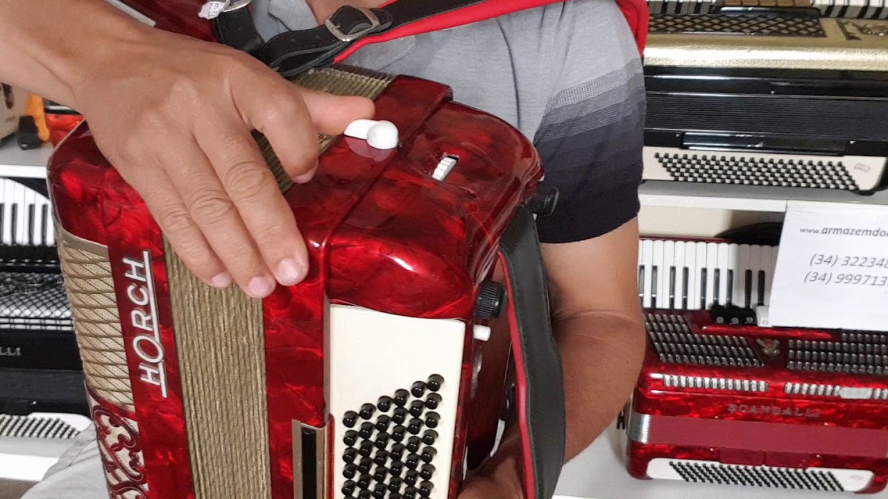 (VENDIDA) Acordeon 120 baixos horch impecável
