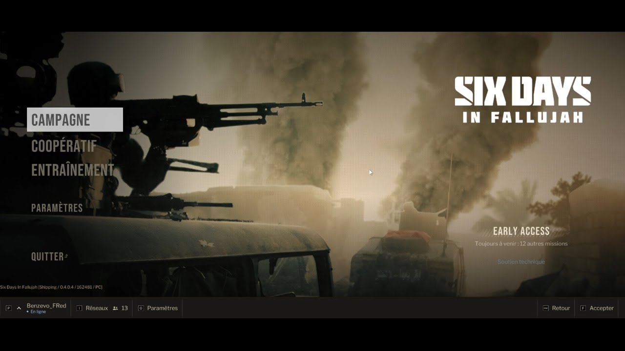Six Days in Fallujah - 1&egrave;re Mission d&eacute;couverte avec ma RTX 3060 12Go et Ryzen 5 5600X 3.70ghz