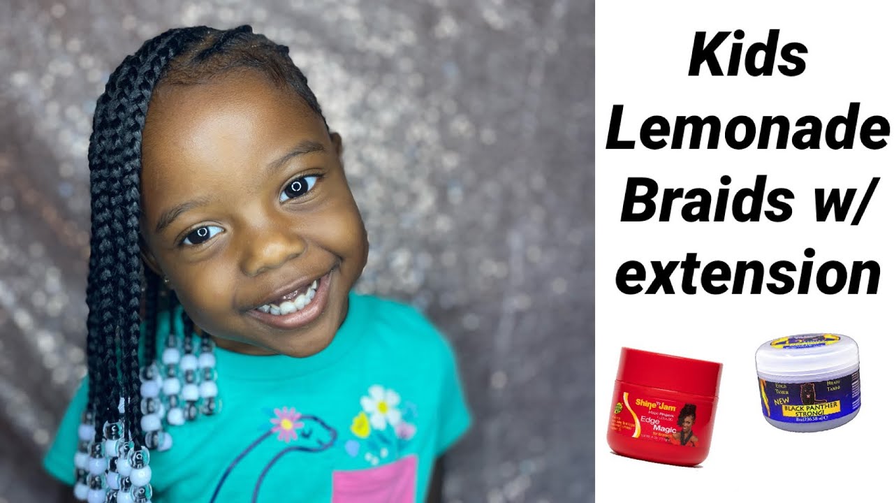 Lemonade braids on kids hair with extension/added hair #lemonadebraids #kidslemonadebraids