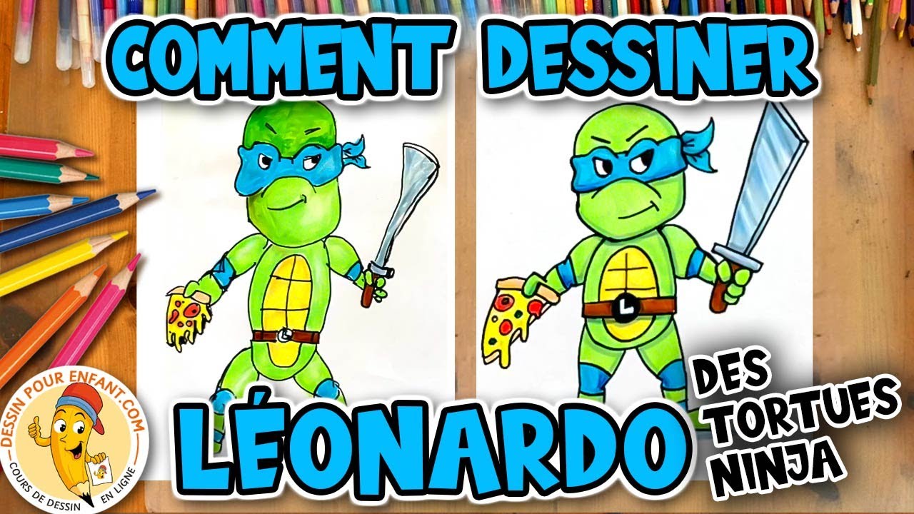 Comment Dessiner LEONARDO des Tortues Ninja