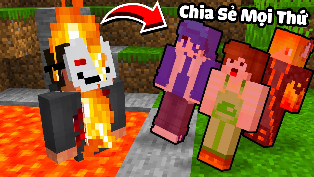 4 Người Chia Sẻ TẤT CẢ MỌI THỨ trong Minecraft