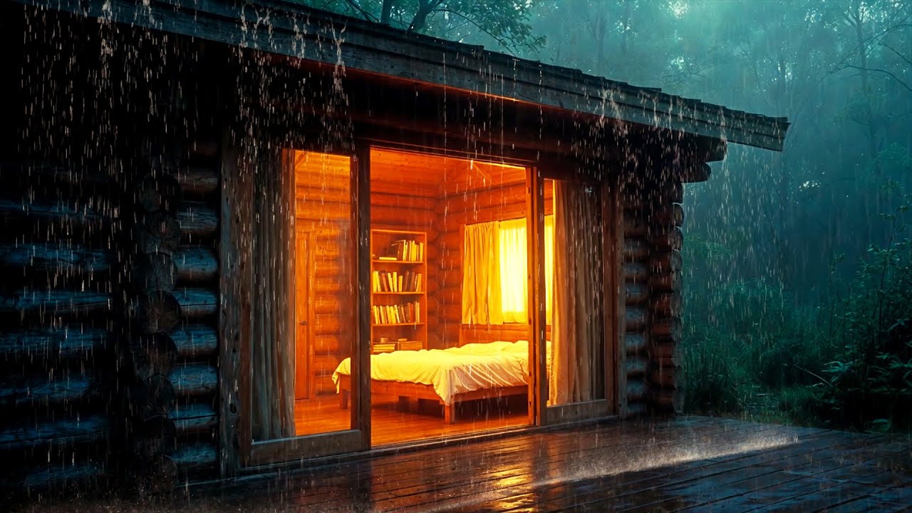 Soft Rain & Relaxing Piano | Peaceful Attic Ambience for Healing Stress & Meditation Deep Sleep