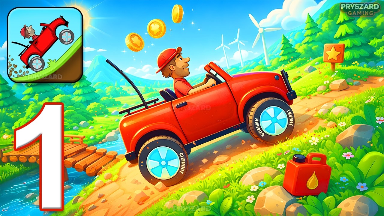 Hill Climb Racing - Gameplay Walkthrough Part 1 - 3 New Cars (iOS, Android)