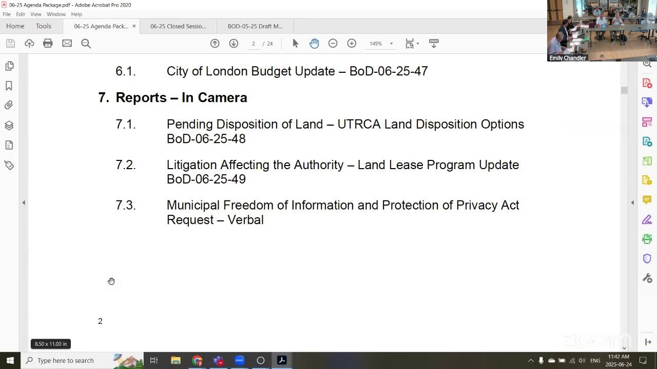 UTRCA Board Meeting - June 24, 2025