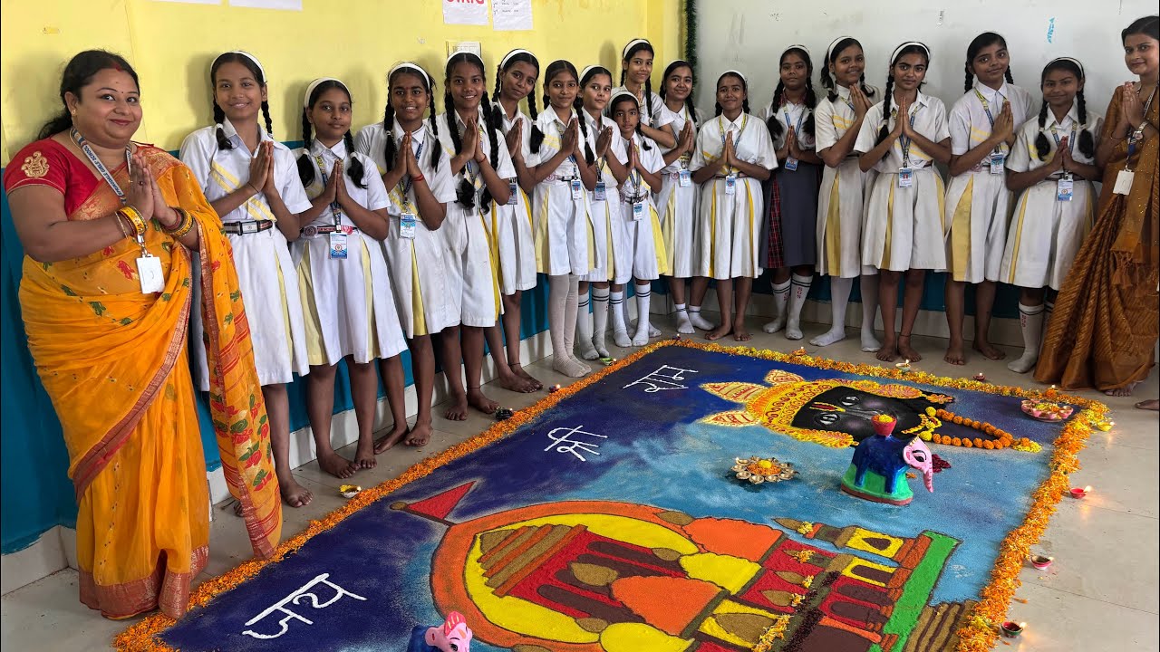 Springdale Girls School _ Rangoli competition #fun #activity