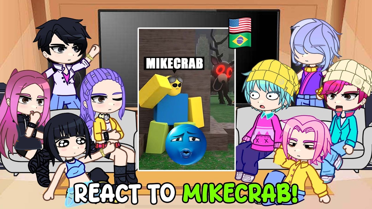 KPOP DEMON HUNTERS React to ROBLOX | Gacha React to Mikecrab